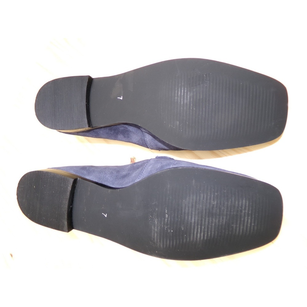 Hotter Horse Bit Loafers Shoes Womens Blue Size 9 Suede Slip On - Picture 6 of 8